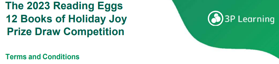 The 2023 Reading Eggs 12 Books of Holiday Joy Prize Draw Competition - Terms & Conditions