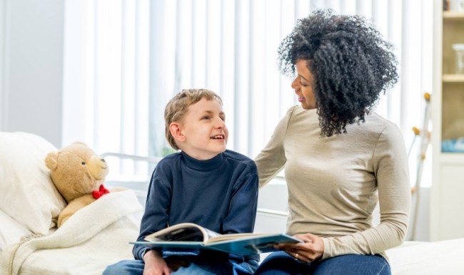 reading to kids in hospital